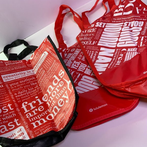 Lululemon small reusable tote bags 3 bags X $14 - Picture 2 of 4